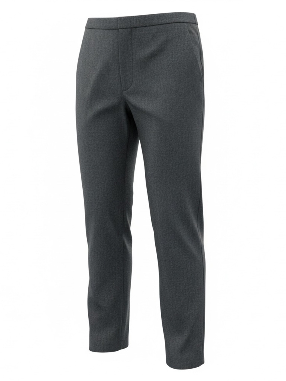 Eileen Fisher Charcoal Elastic-Waist Knit Pants with Zipper/Size XS